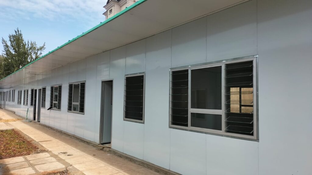 School Classes constructed using EPS Sandwich panels in Kenya